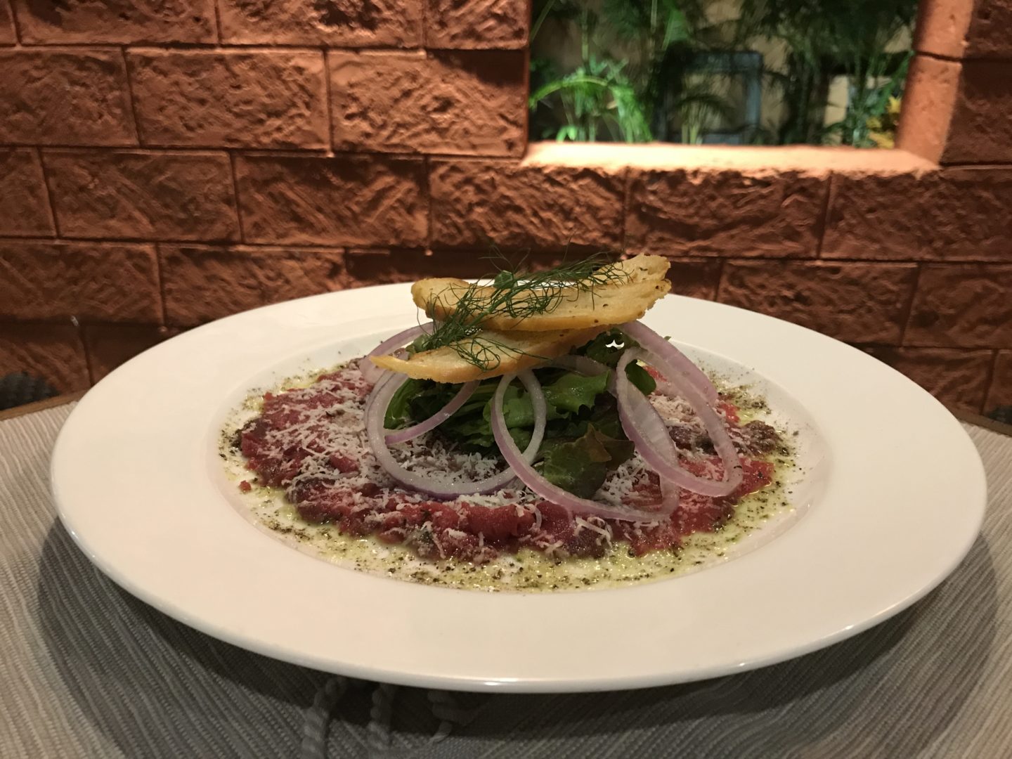 tenderloin carpaccio amavi goa